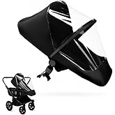 Rain Cover Designed for Bugaboo Donkey and Buffalo - Zipper Access, Ventilation Holes, High Performance Weather Shield by SASHA'S (Stroller Not Included)