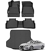 Wailtnb-Car Floor Mats & Cargo Trunk Liners Custom Fit Nissan Sentra 2020-2025 2026 All Weather Floor Liner for Nissan Sentra TPE Car Mats Black Accessories Full Set