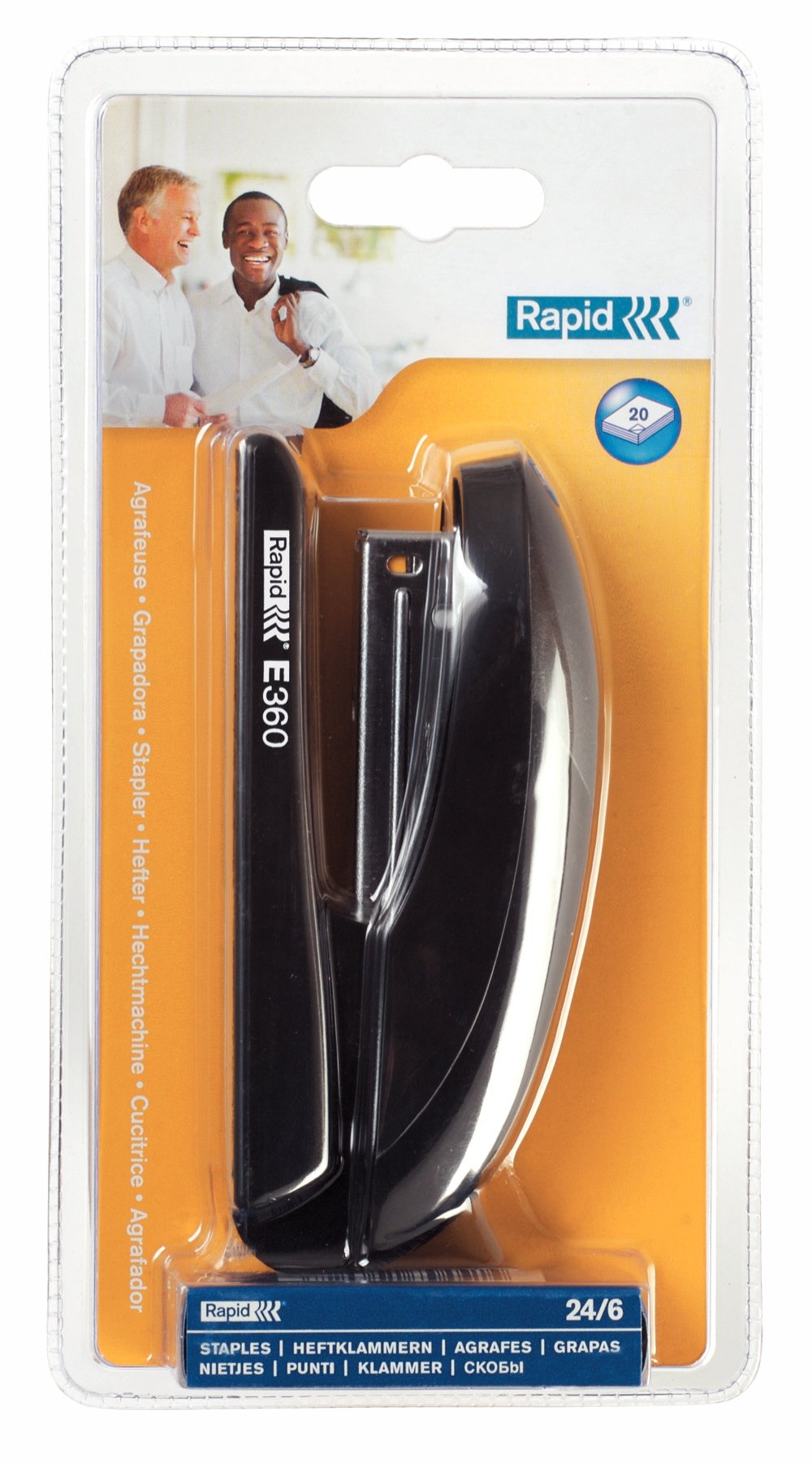 Rapid E360 Economy Desktop Stapler with Staples - Black