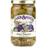 Jake &amp; Amos Pickled Green Tomatoes, 16 Oz. Jar