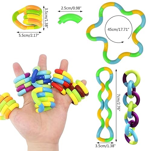 Multicolored Fidgets (20 PCS) for Classroom Quiet Fidget Toy Brain