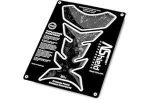 NShield Motorcycle Tank Pad Gas Tank Protector, 3D Motorcycle Tank Sticker Protector Decal Gas Oil Fuel Tank Pad Protector for Suzuki Kawasaki Honda Yamaha Ducati BMW - Forged Composite Carbon Fiber