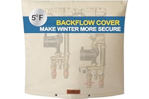 BANGIE Backflow Preventer Insulation - 5 Layer Protection Cover Pouch | Double Wall Cotton Winter Water Pipe Cover for Sprinkler Valve (24" W x 24" H)