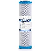 iFilters 0.5-Micron Carbon Block Water Filter – Coconut Shell CTO Drinking Water Filter Cartridge – 10-inch Replacement for Filtration Systems – Reduces Odors, Chlorine Taste – 2.5" x 10"