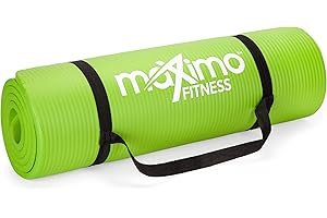 Maximo Fitness Yoga Mat - Multipurpose Exercise Mat for Men, Women and Kids, Ideal Non Slip Workout Mats for Yoga, Pilates, Gym Exercise with Carrying Strap
