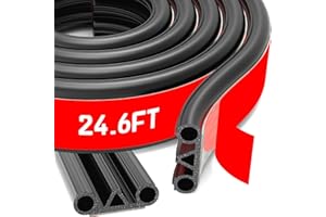 CHUANJI Tonneau Cover Seal, Truck Topper Seal Rubber Weather Stripping with Triple Bulb, Camper Shell Seal Kit Replacement Parts Accessories (24.6Ft)