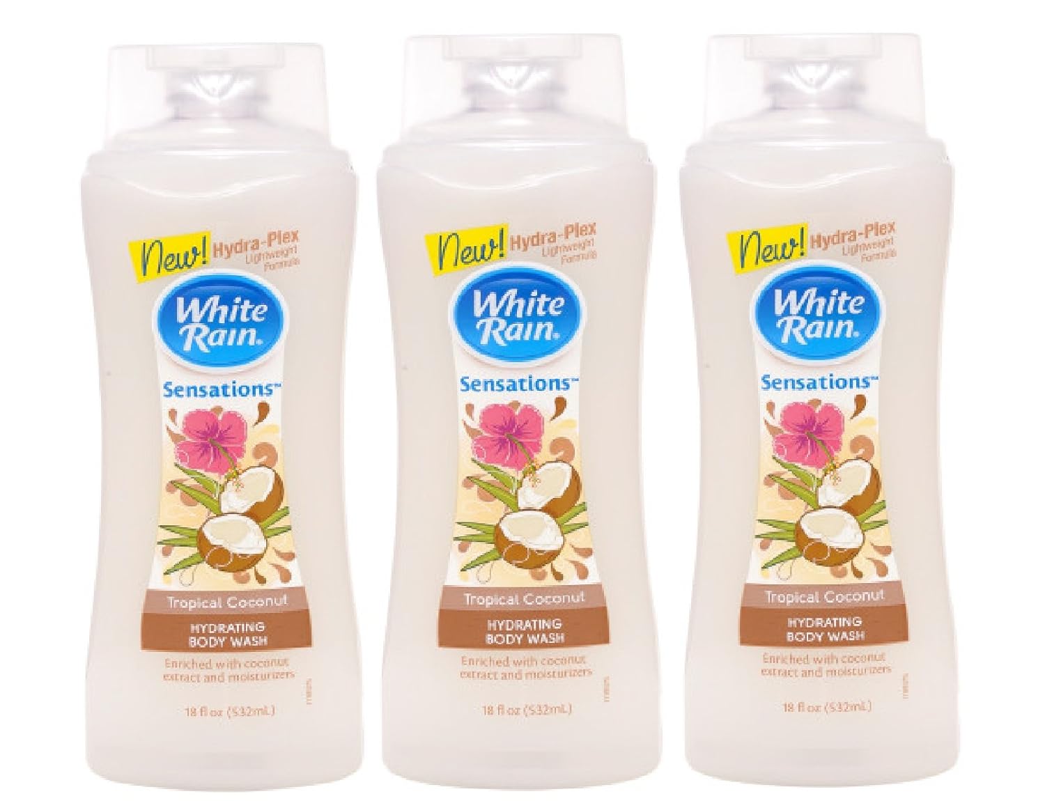 WHITE RAIN SENSATIONS TROPICAL COCONUT BODY WASH SET OF 3