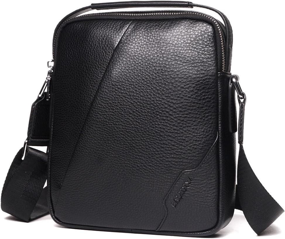 Sac à Dos/sac Bandoulière Homme En Cuir Véritable Cavallo Scuro - Neuf