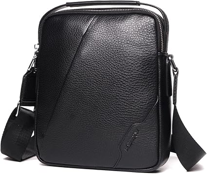 Sac En Cuir Véritable Accessoires & Daz - Noir, Porté épaule Ou Bandoulière - Neuf Avec étiquettes