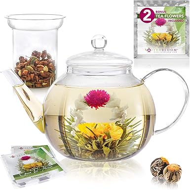 Pieza De Repuesto Sin Plomo Sin Bpa Filtro Colador De Tetera De Vidrio Borosilicato Teabloom Infusor De Vidrio Para Tetera Celebration Cafe Y Te Com Accesorios Para El Te
