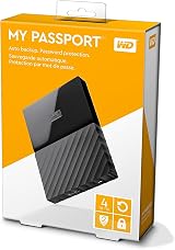 WD My Passport 4TB Portable Hard Drive with Auto Backup Software Black PC Xbox view 4