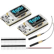 Module Lora Coques ESP32 LoRa V3 - Lot De 2 Boîtiers Protecteurs OLED Avec Antenne Type C Et Tube Cuivre (Noir, Modèle N30) Arduino Esp32