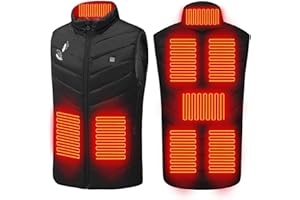Heated Jacket Men Women Sleeveless 8-Zones Heated Coat Winter Warm Puffer Vests for Outdoor Work Skiing Heat Vests