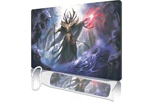 cyaboyibo MTG Playmat, 24" x 14" Playmat for MTG TCG Card Game Playmats with Free Storage Bag Smooth Rubber Surface Anti-Slip Vibrant Artwork MTG Game Mat(Eccentric MTG Playmat)