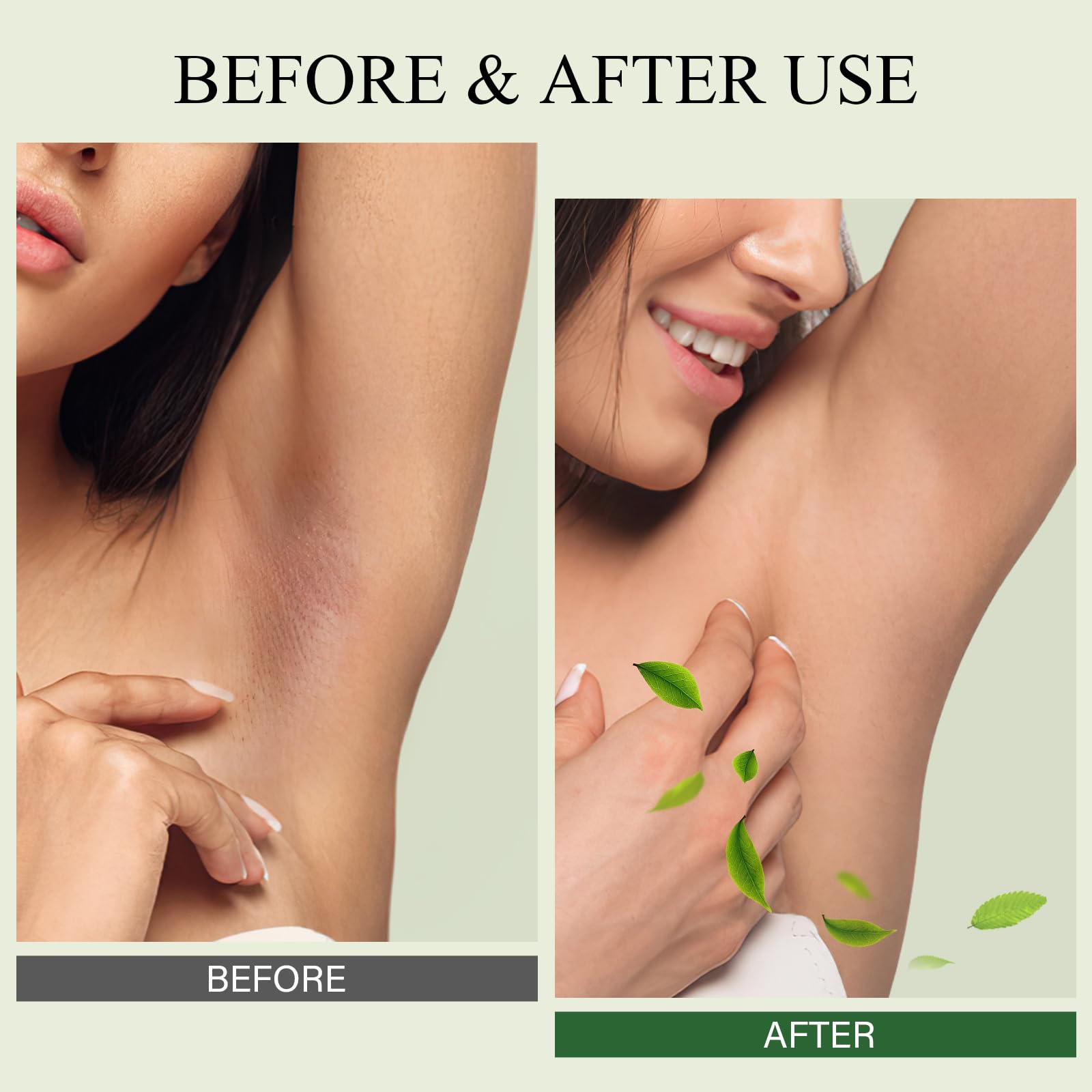 Underarm Detox Scrub, Armpit Detox Green Tea, Mint and Tea Tree Body Deodorant, Natural Dark Armpit Remover for Odors Eliminating and Exfoliating, also for Whole Body & Sensitive Skin, Unisex 8.11 Oz