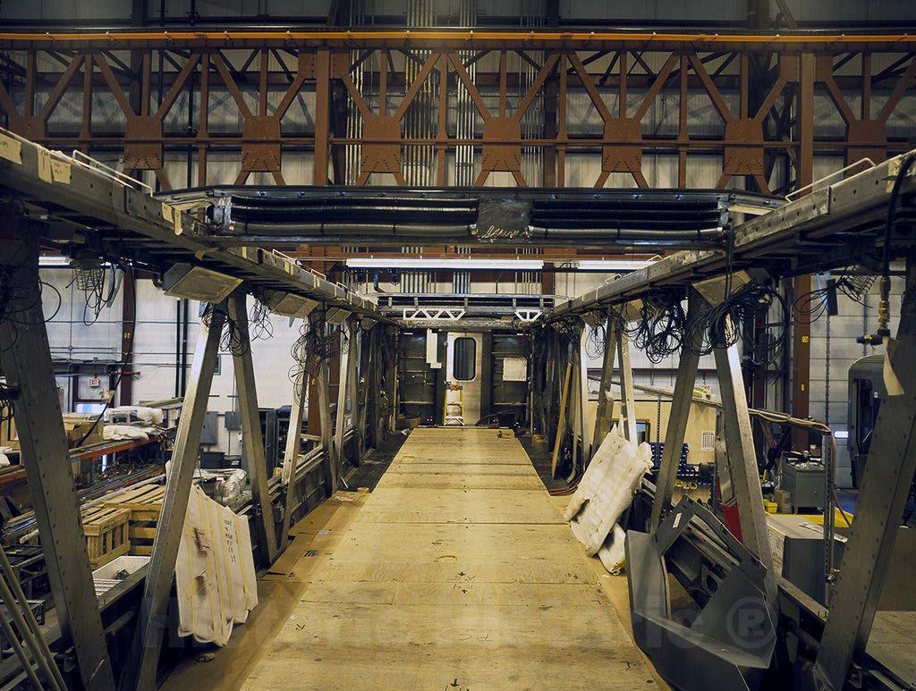 Historic Pictoric Barre, VT Photo - Construction of Amtrak's New Acela Express trainset, Barre, Verm