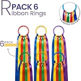 GSi Ribbon Rings for Kids 6-Pack with Storage Bag 32 in Ribbons view 2