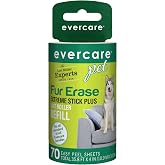 Evercare All Purpose Pet Hair Lint Roller Refill, 70 Easy Peel Sheets &ndash; Compatible with Evercare Standard Sized Rollers, Reusable Sticky Roller for Pet Hair, Furniture, Clothing &amp; Cars