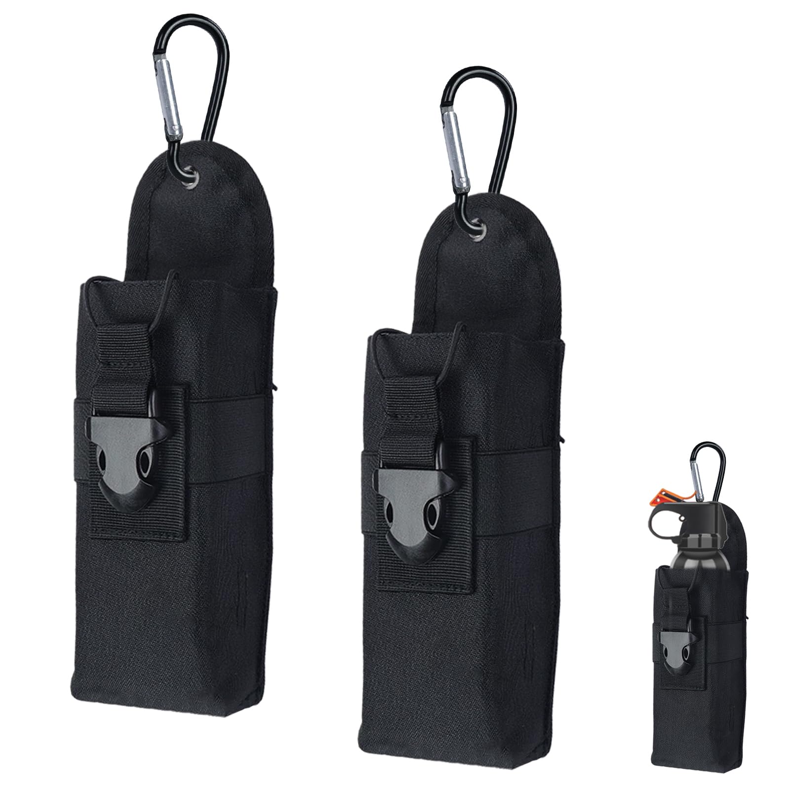 Photo 1 of 2-Pack Sports Water Bottles Pouch Bag,for 16-24 oz Standard Water Bottles?Travel/Sprots Water Bottle Holder with Sealing Elastic Band and Clips (for Backpack Camping Outdoor)