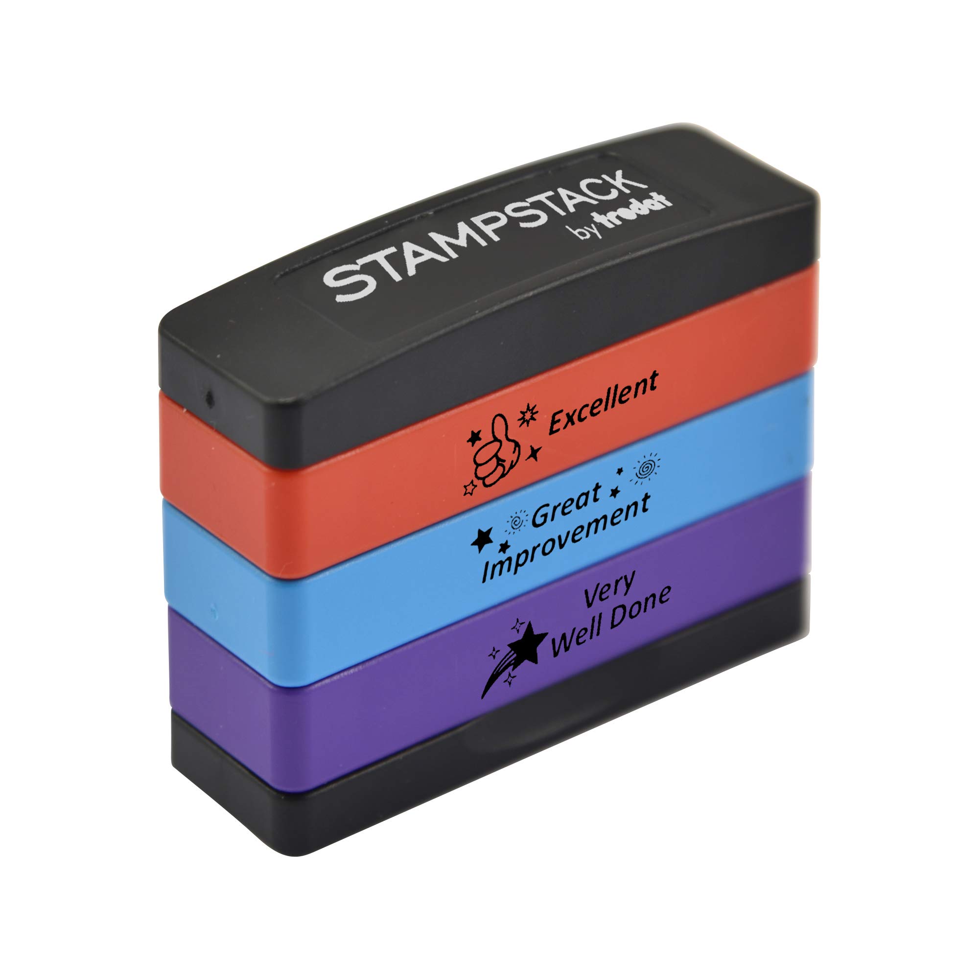 Trodat 3-in-1 Teacher Stamp For Marking Children's Schoolwork And Homework – Version 1, 65x52x22mm