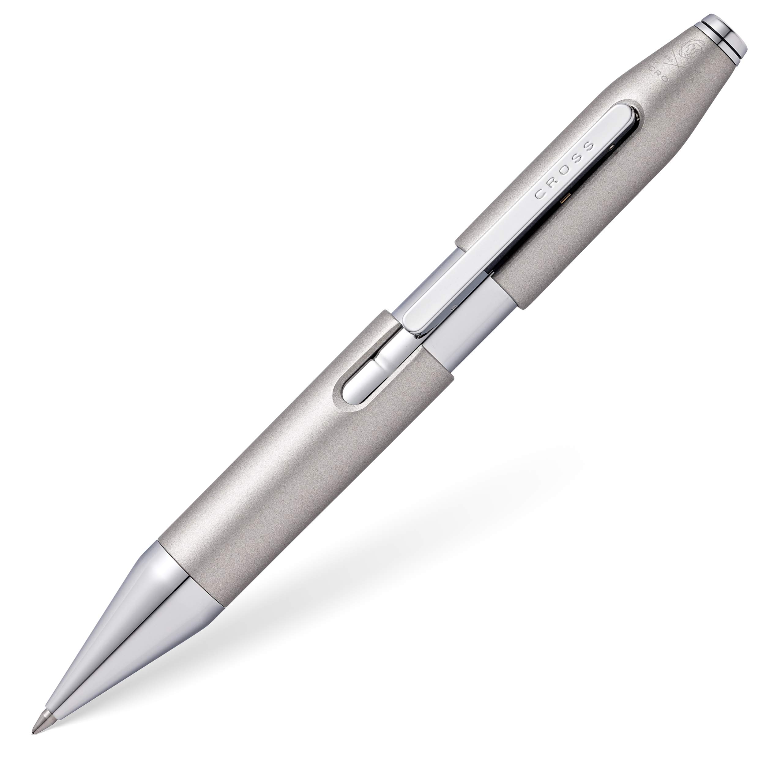 CROSS X Graphite Grey Rollerball Pen with Chrome Appointments incl. Premium Gift Box / Refillable Gel Ink Rollerball Pen