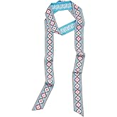 QIUTIMIY Neck Scarf Solid Color Satin Scarf Skinny Neckerchief for Women Purse Wrap Handle Satin Belt