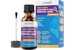 PURESKIN Plantar Wart Corn Remover for Feet: Salicylic Acid Wart Corn Removal Treatment for Toes Foot Finger