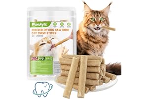 50g Freezed Dried Cat Chew Sticks, Cat Dental Treats for Freshens Breath and Controls Tartar, Feline Teething Sticks