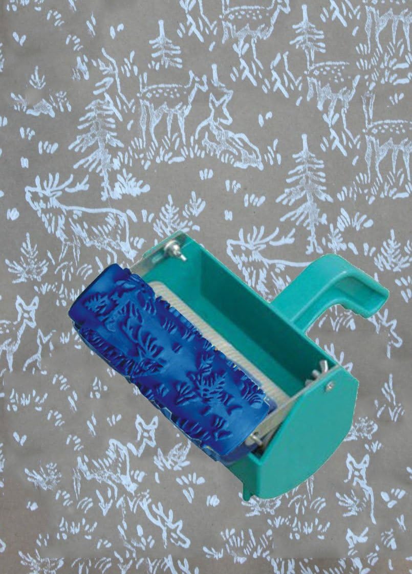 Bueer 5" Patterned Paint Roller Decorative Texture Roller With Single Color Decoration Painting Machine (Deers)