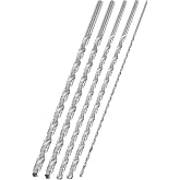 NEIKO 10047A Extra Long Drill Bit Set | 5-Piece | M2 HSS Steel | 12-Inch Length | 1/8, 3/16, 1/4, 5/16, and 3/8-Inch