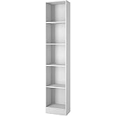 Tvilum Element 5 Shelf Narrow Bookcase, White