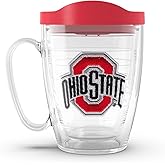 Tervis Made in USA Double Walled Ohio State Buckeyes Insulated Tumbler Cup Keeps Drinks Cold & Hot, 16oz Mug, Emblem