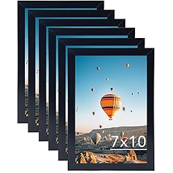 JCJMY 7x10 Picture Frame Set of 6 Black for Wall