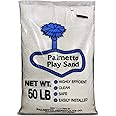 Palmetto 50 Pound Natural Play Sand for 18 Square Inch Sand Box, Play Areas, Classrooms, and Sand Tables for Kids and Toddlers, Creme.
