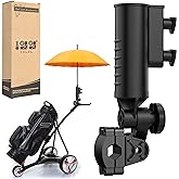 10L0L Heavy Duty Golf Push Cart Umbrella Holder - 180° Adjustable Aluminum Base for Golf Carts, Strollers, Wheelchairs & Bikes | Universal Mounting Design
