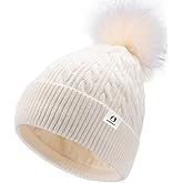 FURTALK Winter Hats for Women Fleece Lined Pom Pom Beanie Warm Knit Cap