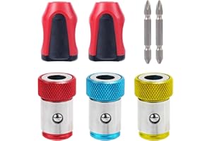 7pcs Magnetic Screw Ring Holders, 3 Screwdriver Head Magnetic Ring 2 Ph2 Screwdriver Bits & 2 Magnets Detachable Magnetic Scr