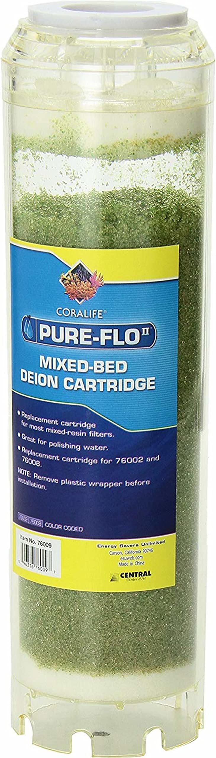 Coralife 05699 PureFlo Mixed-Bed Deionization Cartridge