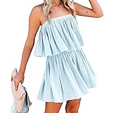 EXLURA Womens 2026 Summer Romper Dress Spaghetti Strap Pleated Beach Vacation Outfit Fashion Cruise Short Jumpsuit Outfits