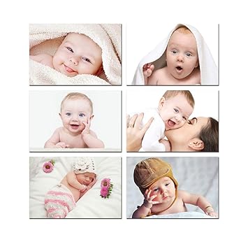 Paper Plane Design Born Baby Girl/Boy Poster for Wall Pregnant Women Cute Large Posters in Room Bedroom with Big Size Matt Finish, Size - 12 x 18 Inch, Set of 6 Photo