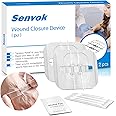Senvok Butterfly Bandaids for Wound Closure, 2 Pcs Zip Stitch Wound Closure Strips, Surgical Laceration Repair Without Sew - Quick Clot - Emergency Wound Closures Device (PU)