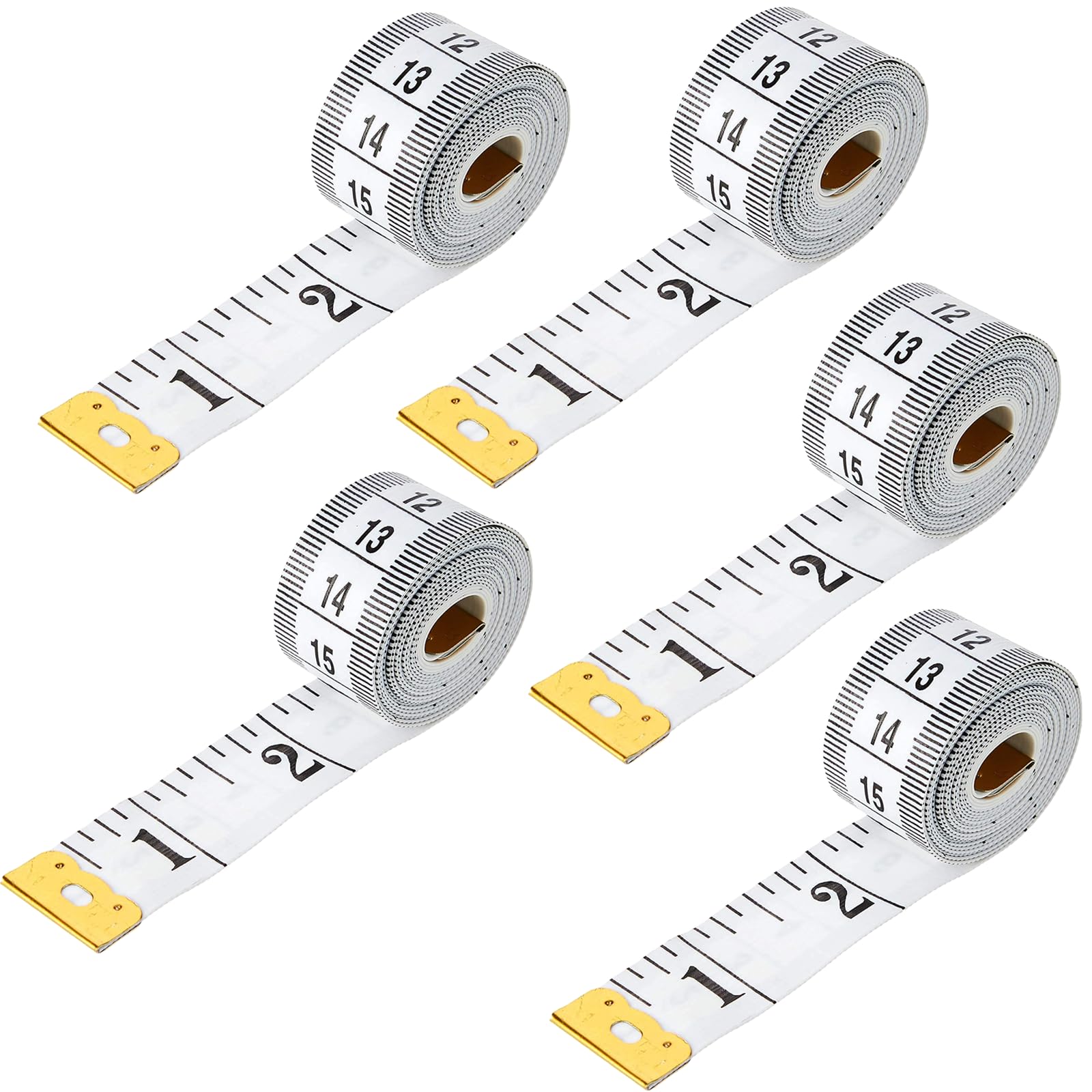 LFCFBH 5 PCS Dual Sided Measuring Tape for Body and Waist Measurements, Multipurpose Fabric Tape Measure(150cm/60inch)