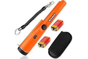 BULVACK Metal Detector Pinpointer, Professional Handheld Pin Pointer Wand, 360° Search Treasure Pinpointing Finder Probe with Belt Holster for Adults and Kids