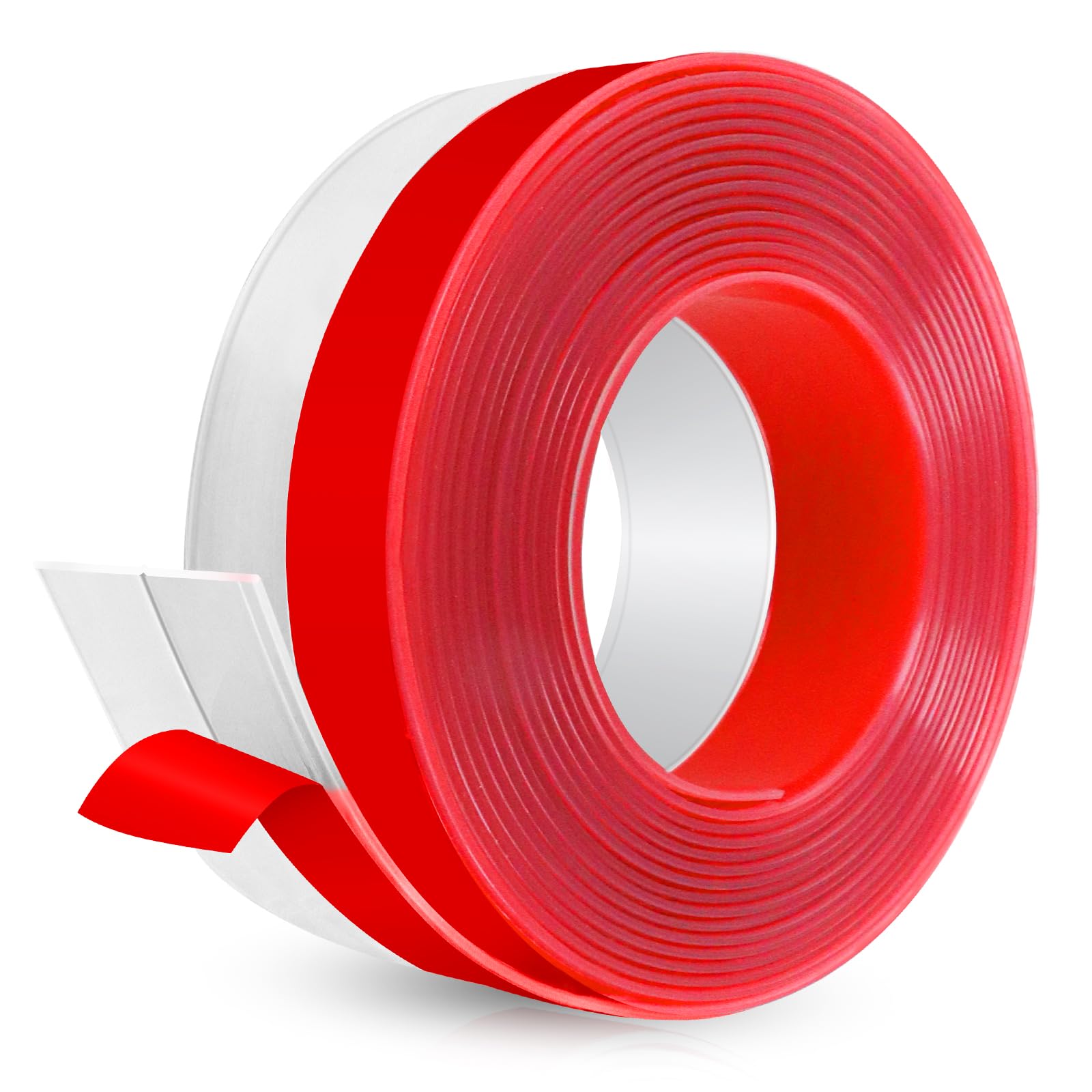 Photo 1 of Weather Stripping Self Adhesive Door Draft Stopper Flexible Shower Door Bottom Seal Silicone Seal Strip for Sliding Glass Windows Side Gaps (Transparent, 2 Inch Wide x 10 Feet Long)