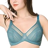 HSIA Minimizer Bra for Women - Plus Size Lace Bra Women's Full Coverage Unlined Underwire Bra for Heavy Breast