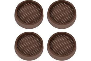 VOCOMO 2X2 Round Rubber Caster Cups, Non Slip Furniture Pads, Anti-Slip Gripper, Anti Skid Furniture Feet, Anti Slide Floor Protector for Bed Couch Table Chair Stoppers (Brown, 4 Pack)