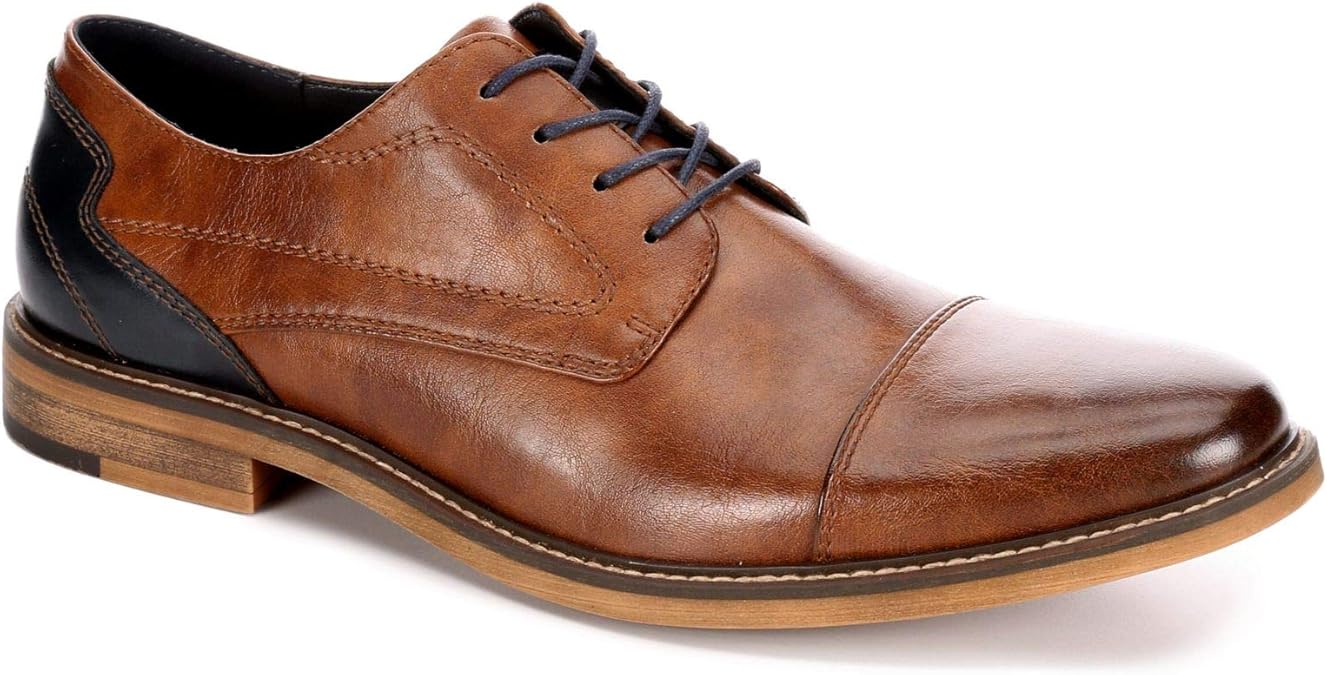 restoration mens justin lace up cap toe oxford shoes