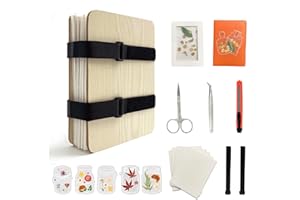 Hozuumo Adult Flower Press,6 Layer Wooden Art Flower Pressing Kit,Flower Pressing Kit for Adults,DIY Pressed Flower Plant Preservation Kit，with Storage Bag and Detailed Instruction