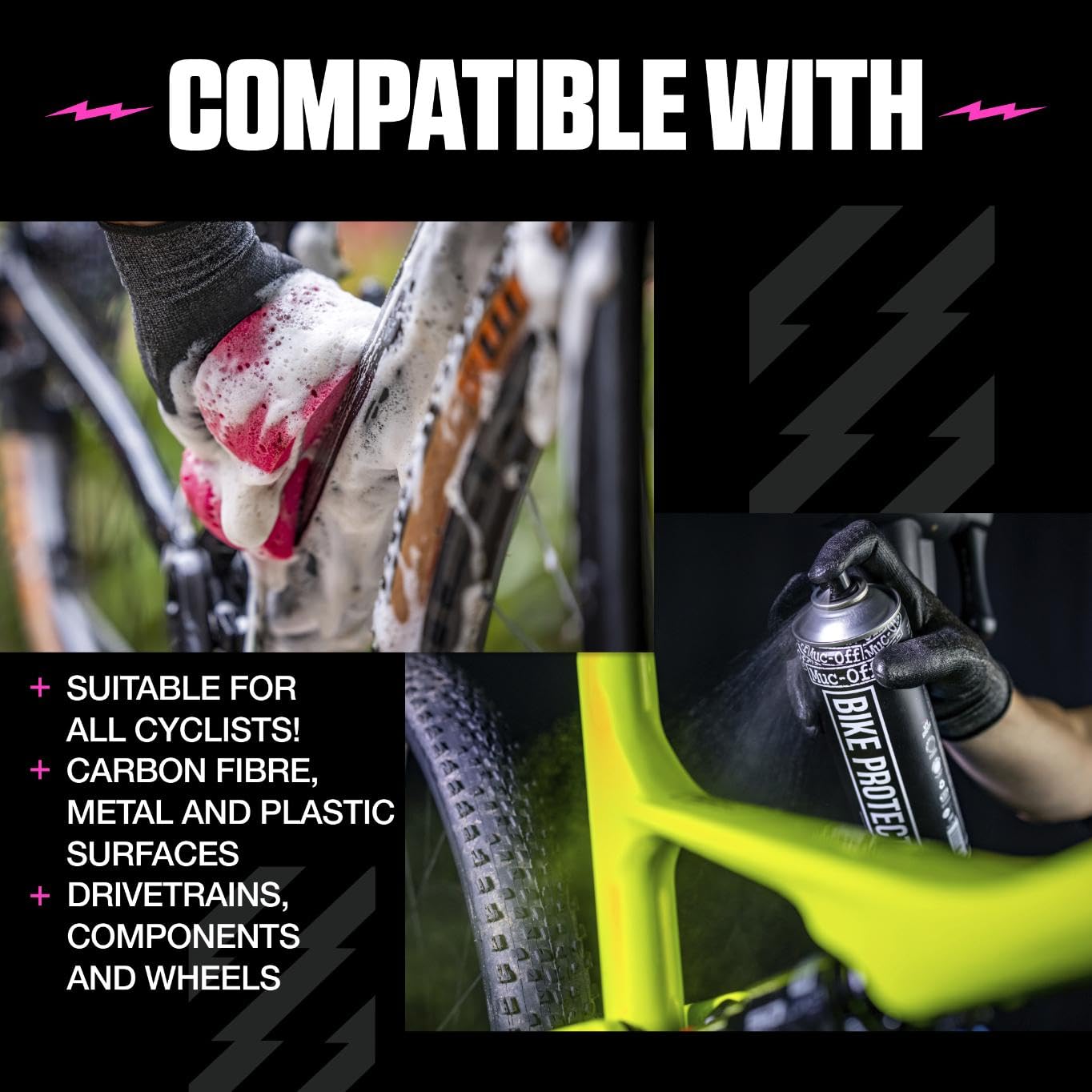 Muc-Off Basis Fahrrad Reinigungsset - Must-Have Fahrrad Zubehör für die Reinigung und den Schutz Ihres Fahrrads – Mit Muc-Off Bike Cleaner, Bike Protect, Reinigungsbürste und Mehr 4
