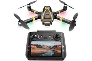 TOPBLASTERBOX GPS Drone with EIS 4K Camera for Adults Kids, RC Drones with 4.5 inch HD Screen on Controller,Auto Return,2 Batteries for 45 min Flight Time,Long Range Transmission,Circle Fly and Follow Me Mode,Foldable Quadcopter for Beginner Kids Gifts Toy,Under 249g